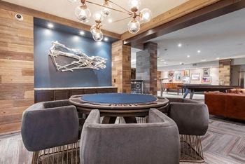 Game room with billiards